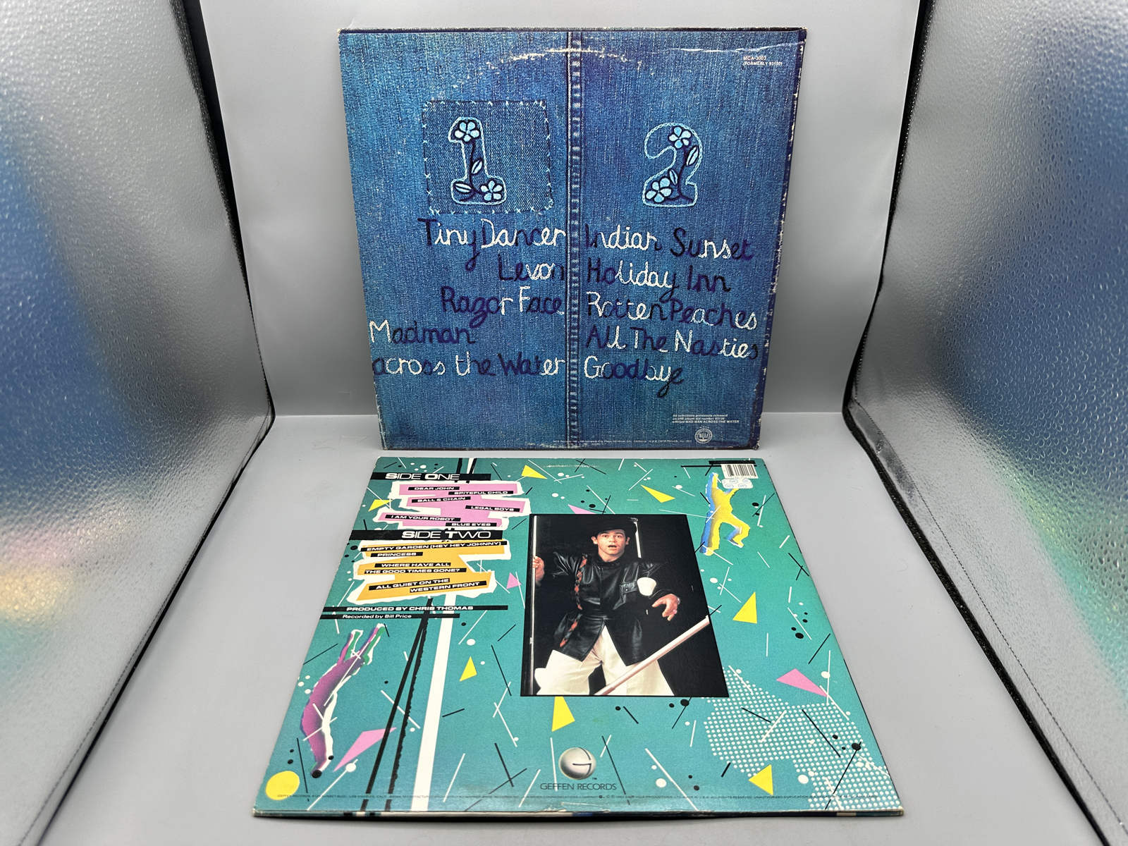 Elton John (2 LP Lot): Madman Across The Water (1980), reissue; and Jump Up! (1982)