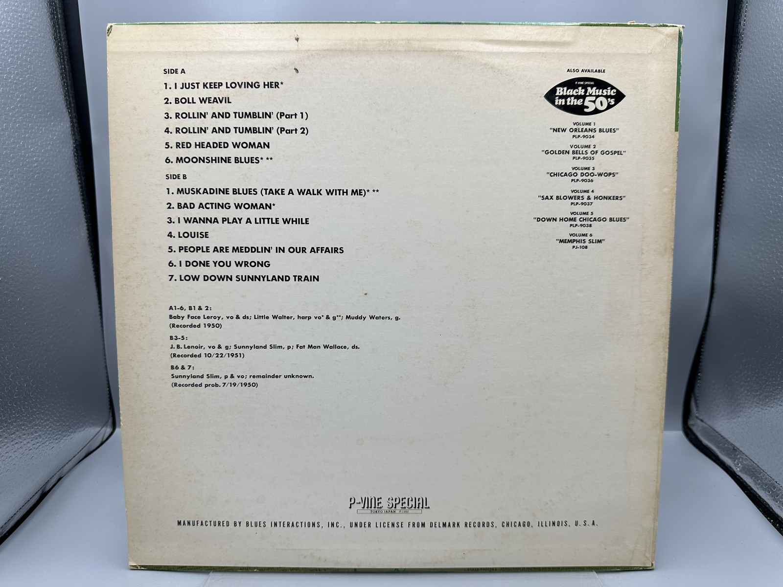 Down Home Chicago Blues - Presenting the Historic Parkway Session, 1950 (1982), Japan pressing. This is Volume 5 of the P-Vine Special Black