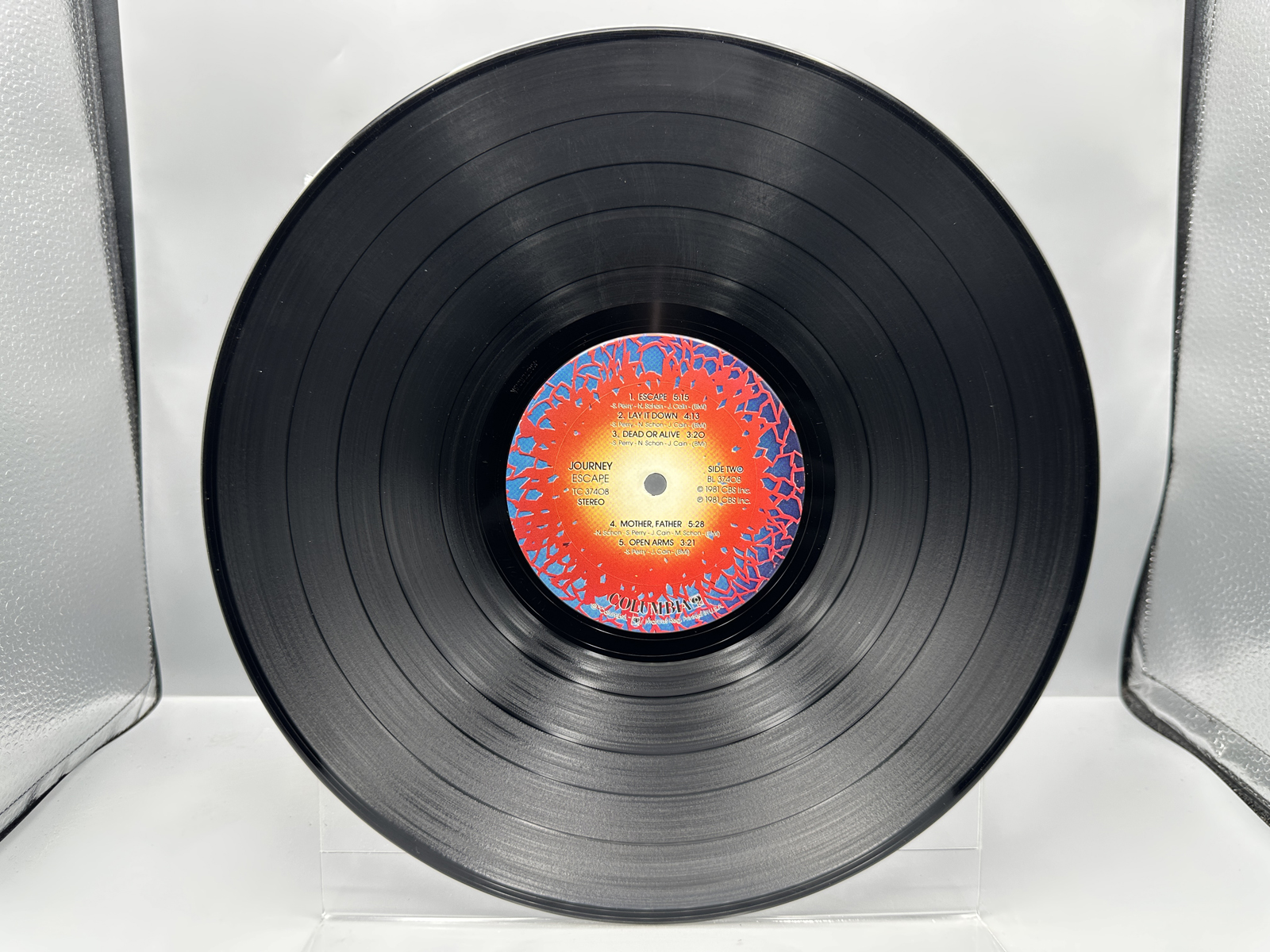 Journey (2 LP Lot): Escape (1981), embossed cover; and Frontiers (1983)