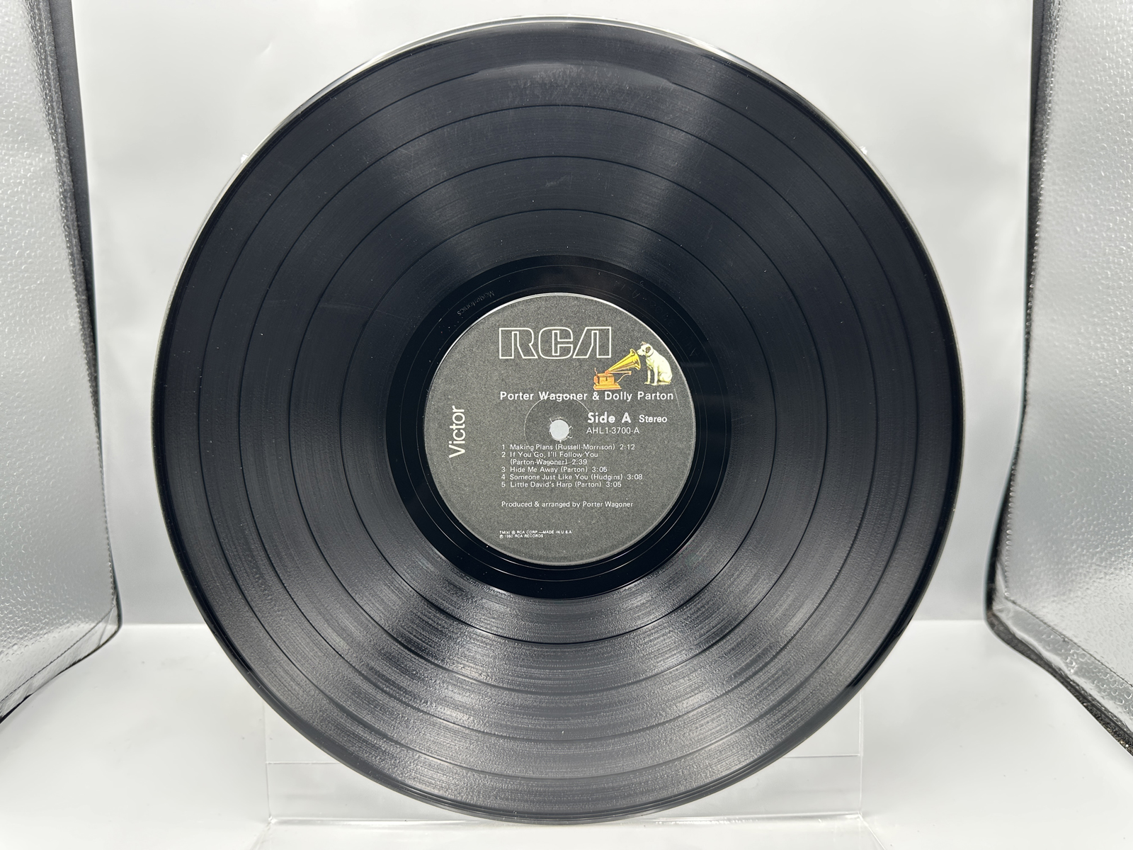 Porter Wagoner & Dolly Parton (2 LP Lot): The Best Of Porter Wagoner & Dolly Parton (1971), in original shrinkwrap with price sticker; and P