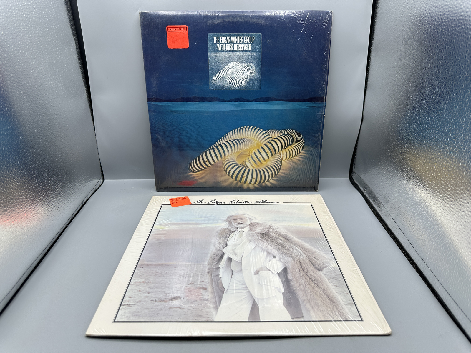 Edgar Winter (2 LP Lot): The Edgar Winter Group With Rick Derringer (1975); and The Edgar Winter Album (1979). Both LPs in original shrinkwr