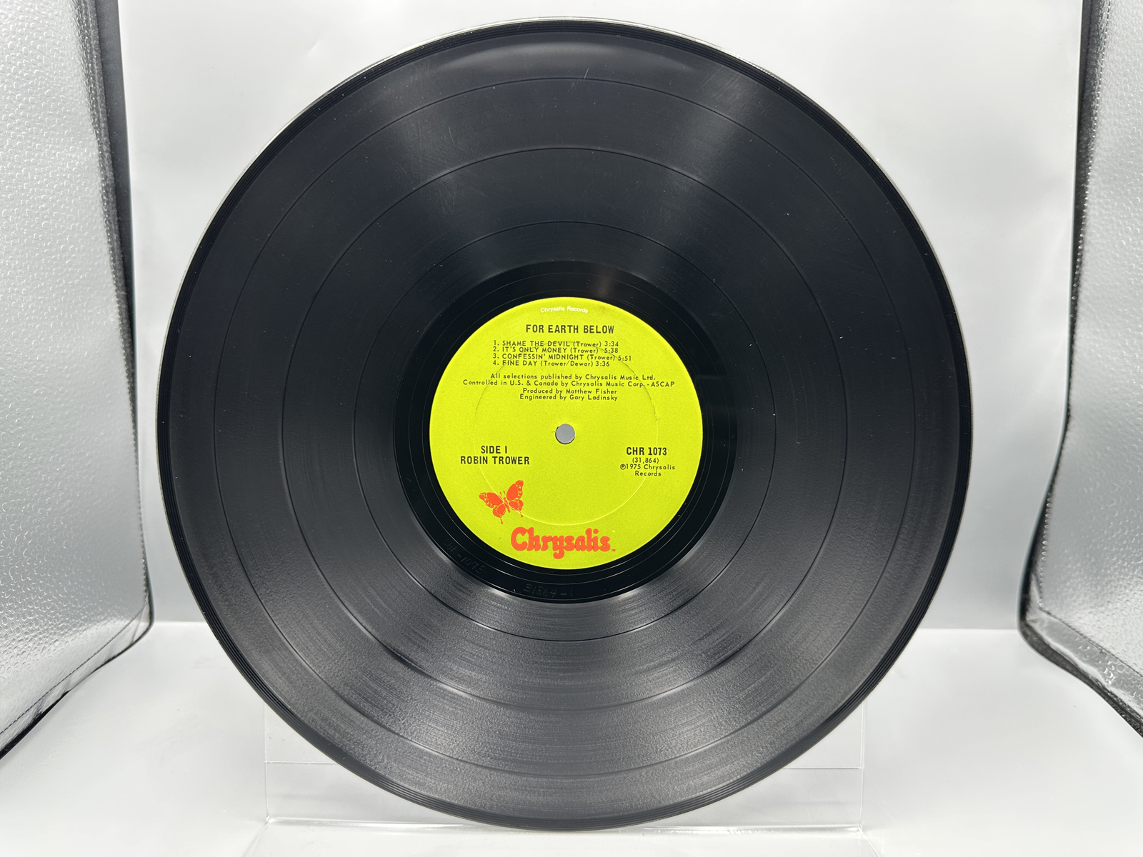 Robin Trower (2 LP Lot): For Earth Below (1975); and B.L.T. - Jack Bruce/Bill Lordan/Robin Trower (1981)