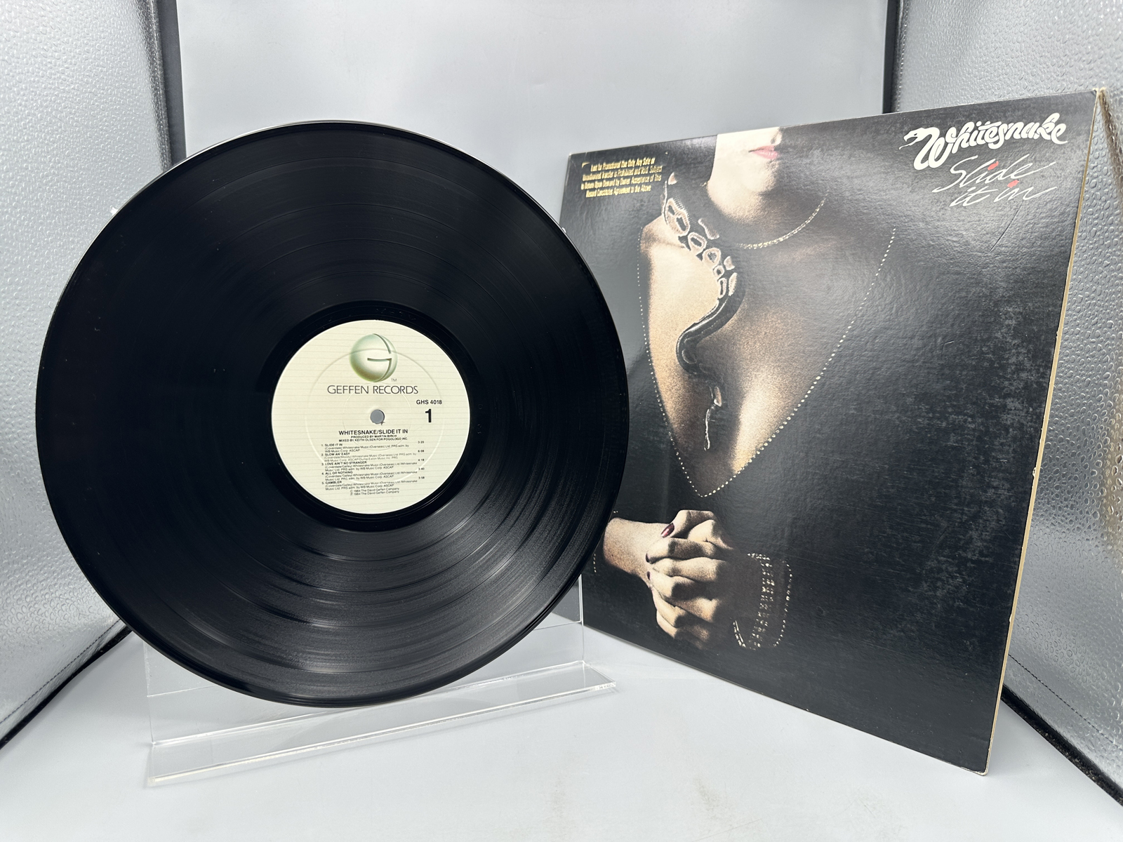Whitesnake: Slide It In (1984), promo stamped cover