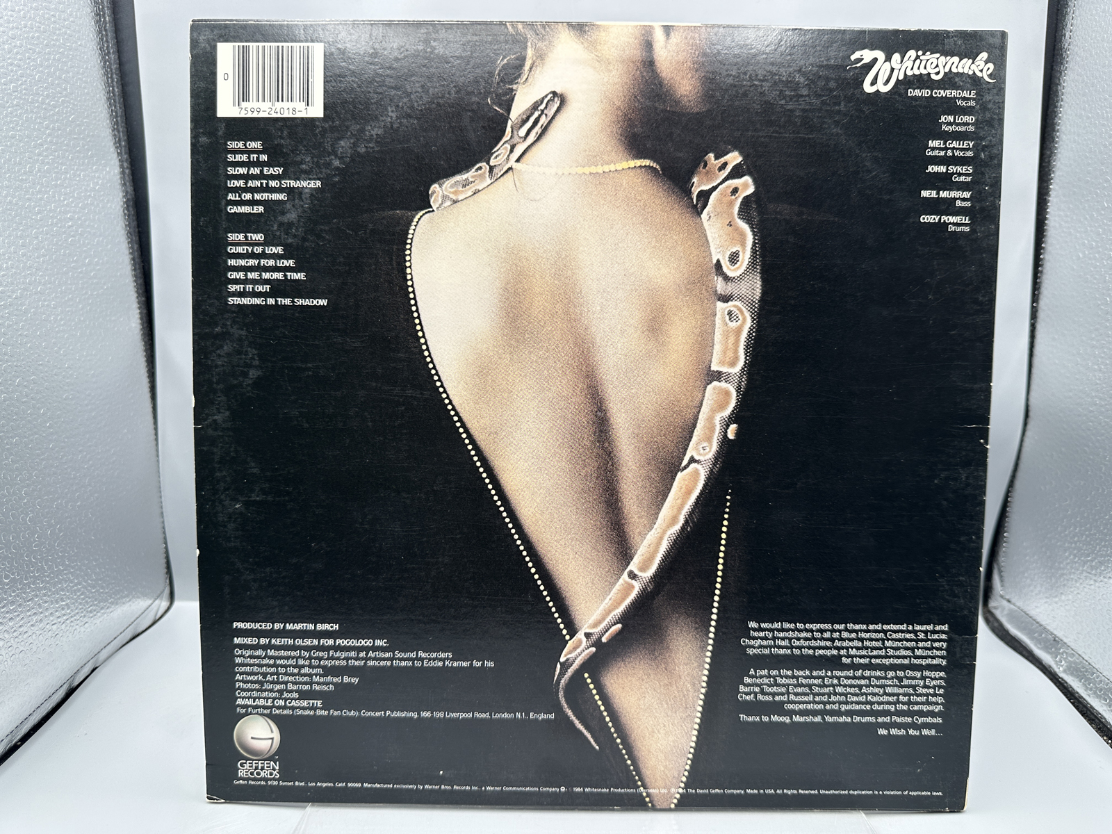 Whitesnake: Slide It In (1984), promo stamped cover