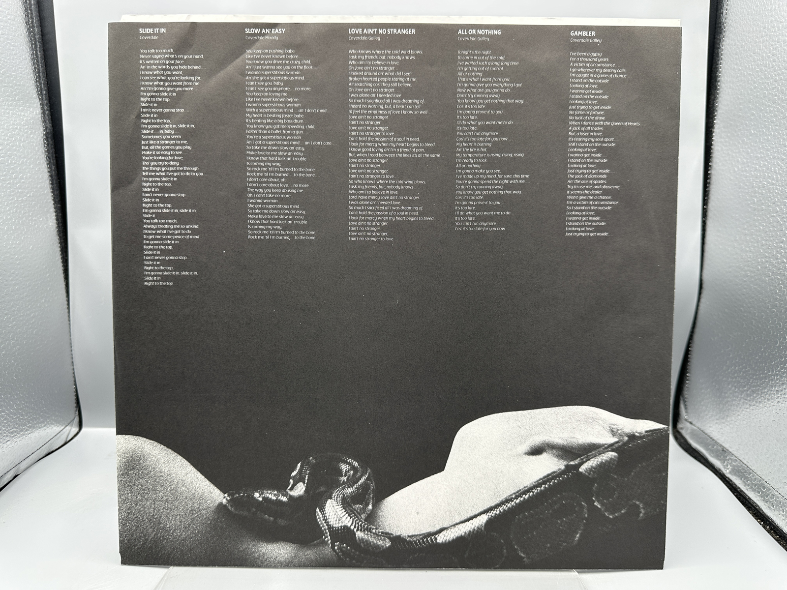 Whitesnake: Slide It In (1984), promo stamped cover