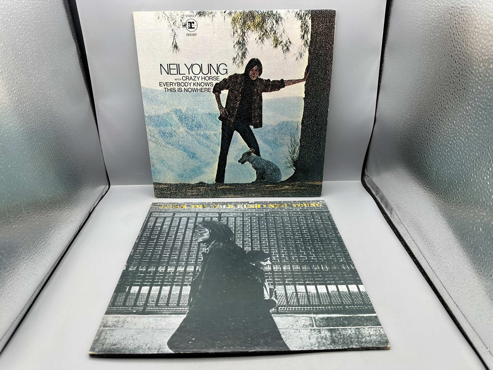 Neil Young (2 LP Lot): Everybody Knows This Is Nowhere (1970), gatefold; and After The Gold Rush (1978), reissue, gatefold
