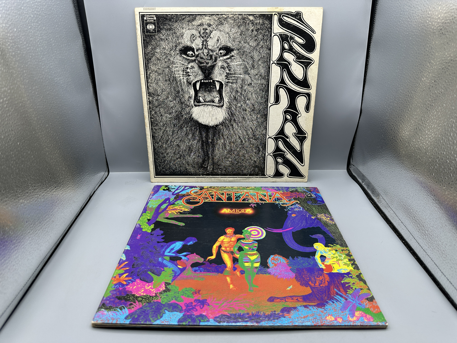 Santana (2 LP Lot): Self-titled (1970), repress; and Amigos (1976), gatefold