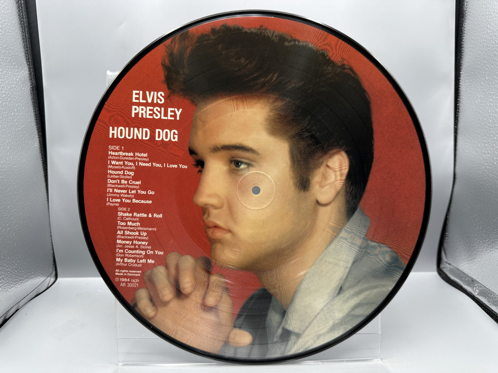 Elvis Presley: Hound Dog - Picture Disc (1984), Denmark pressing, in original packaging