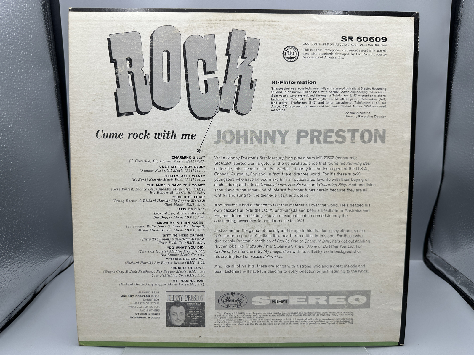 Johnny Preston: Come Rock With Me (1960), stereo pressing