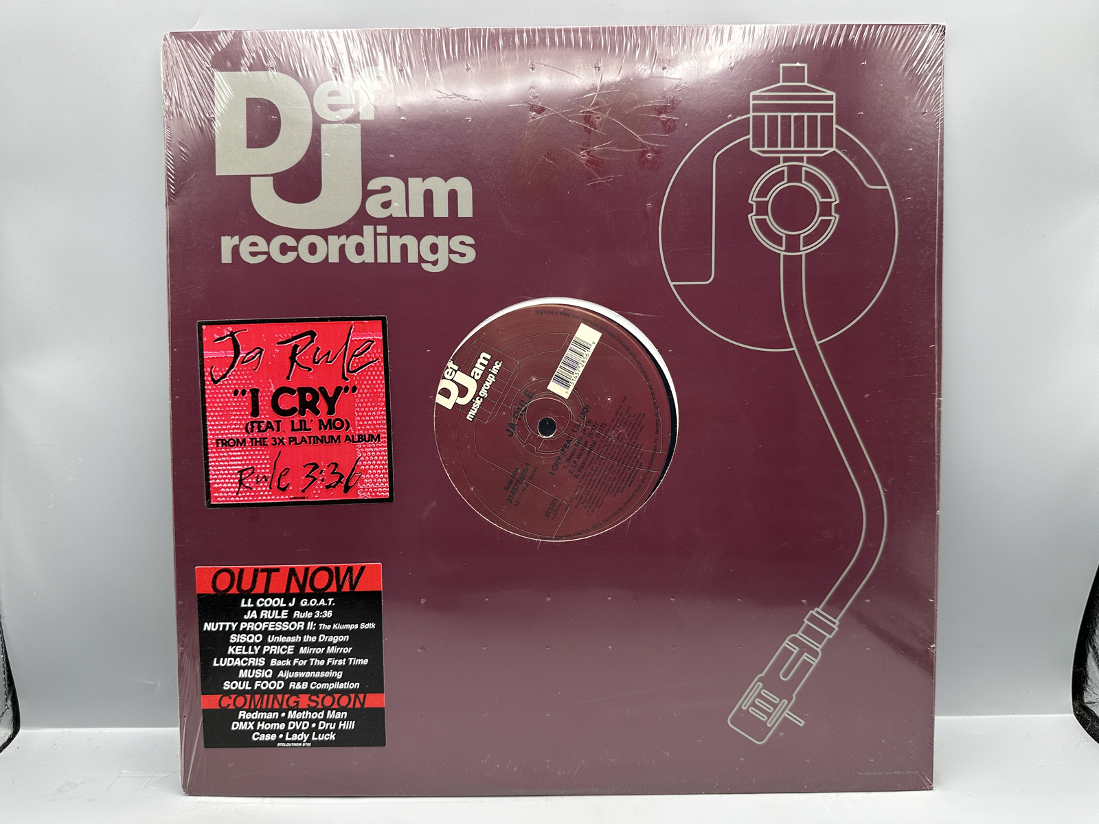 SEALED - Ja Rule (3 Record Lot): Always On Time (2001); Livin' It Up (2001); and I Cry (2001). All are SEALED, 12-inch 33 1/3 rpm singles.