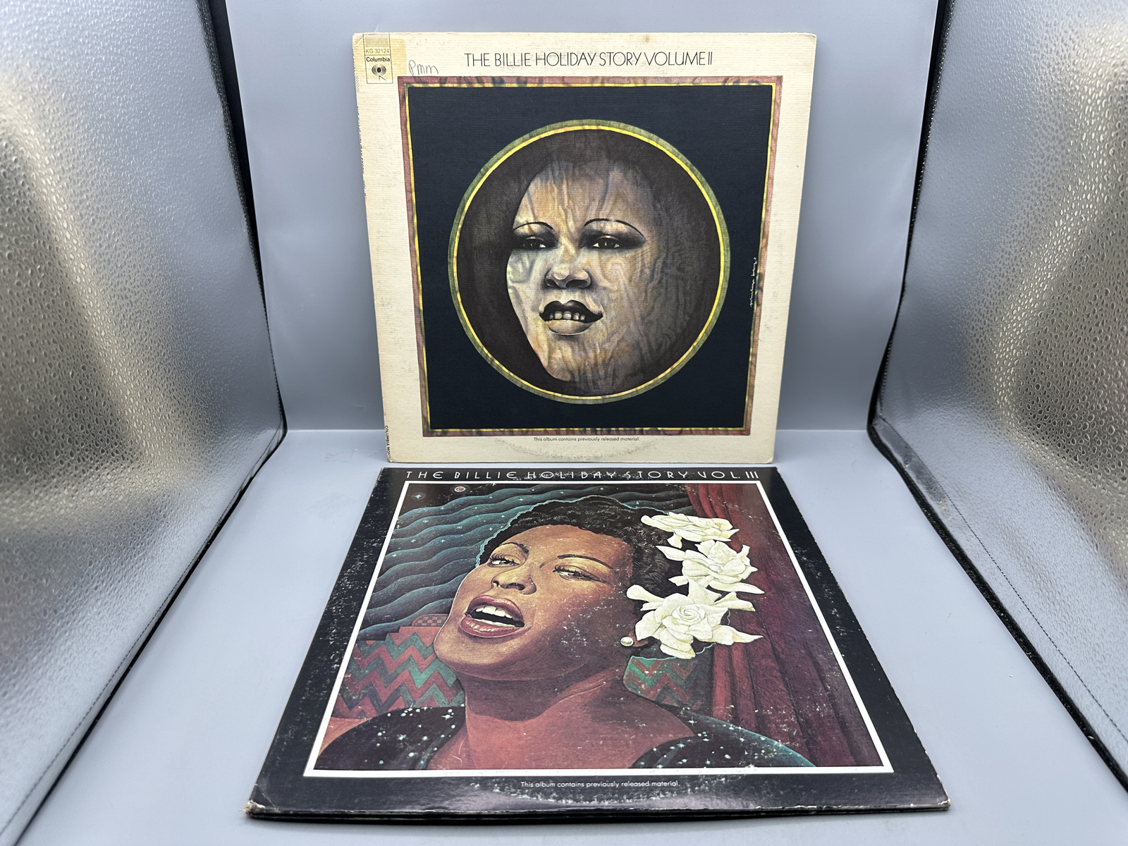 Billie Holiday (2 LP Lot): The Billie Holiday Story Volume II (1973), gatefold, 2 LPs; and The Billie Holiday Story Volume III (1973), gatef