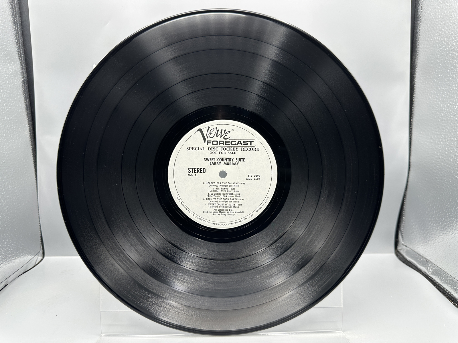 Larry Murray: Sweet Country Suite (1971), white promo Verve Forecast label, promo sticker on back cover