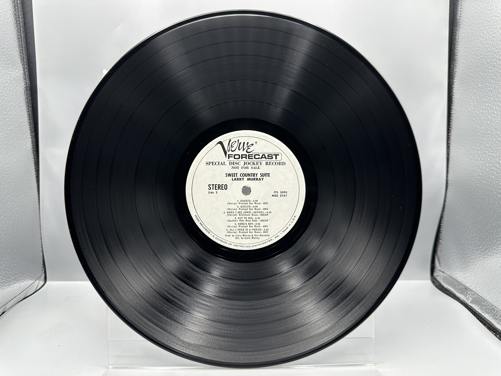 Larry Murray: Sweet Country Suite (1971), white promo Verve Forecast label, promo sticker on back cover