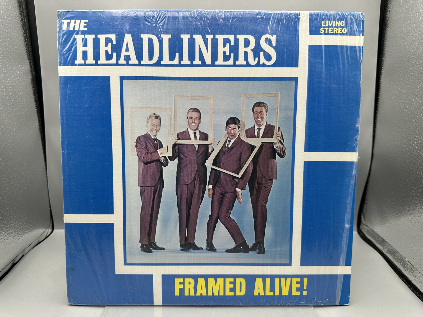 Autographed - The Headliners: Framed Alive! (1966), signed by all four members of the group: Lonnie Londin, Larry Londin, Ray Clayton and Bo