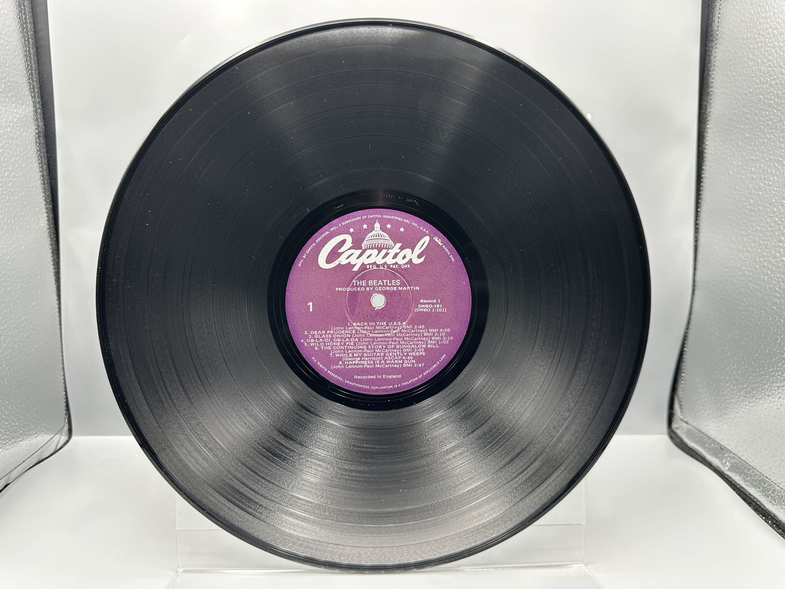 The Beatles: The Beatles - White Album (1978), reissue, gatefold, 2 LPs, includes poster and uncut photo sheet of the Fab Four