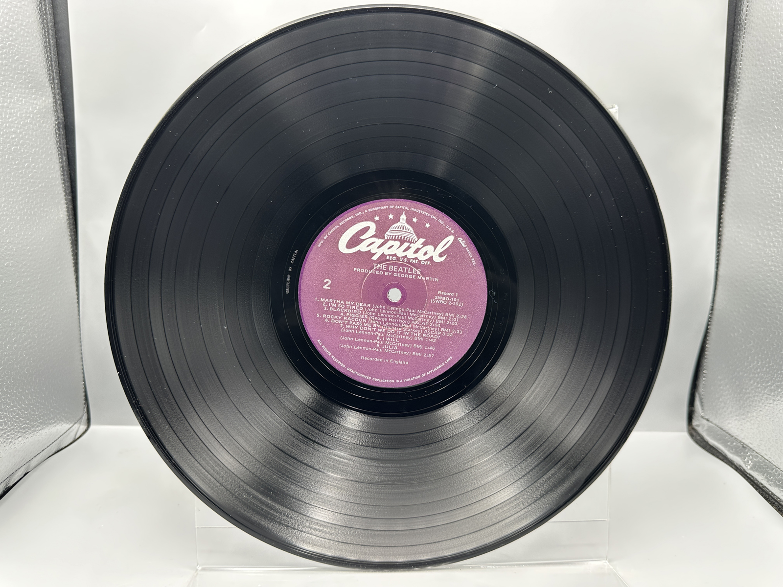 The Beatles: The Beatles - White Album (1978), reissue, gatefold, 2 LPs, includes poster and uncut photo sheet of the Fab Four