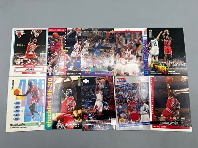 Lot of (10) Michael Jordan Basketball Cards - Varying Conditions