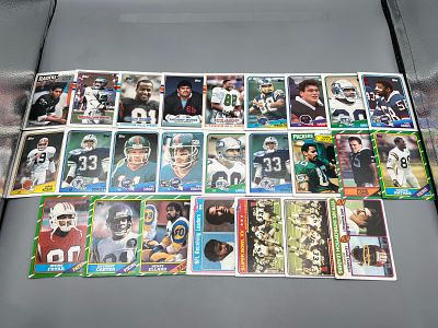 Lot of (25) 1980s Topps Football Cards W/ Stars - Varying Conditions