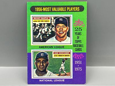 1975 Topps Mini Mickey Mantle/Don Newcombe MVP #194