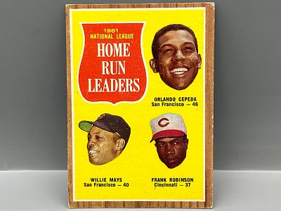 1962 Topps NL Home Run Leaders Cepeda/Mays/Robinson #54
