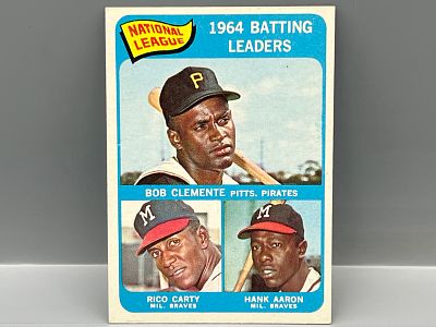 1965 Topps NL Batting Leaders Clemente/Carty/Aaron #2