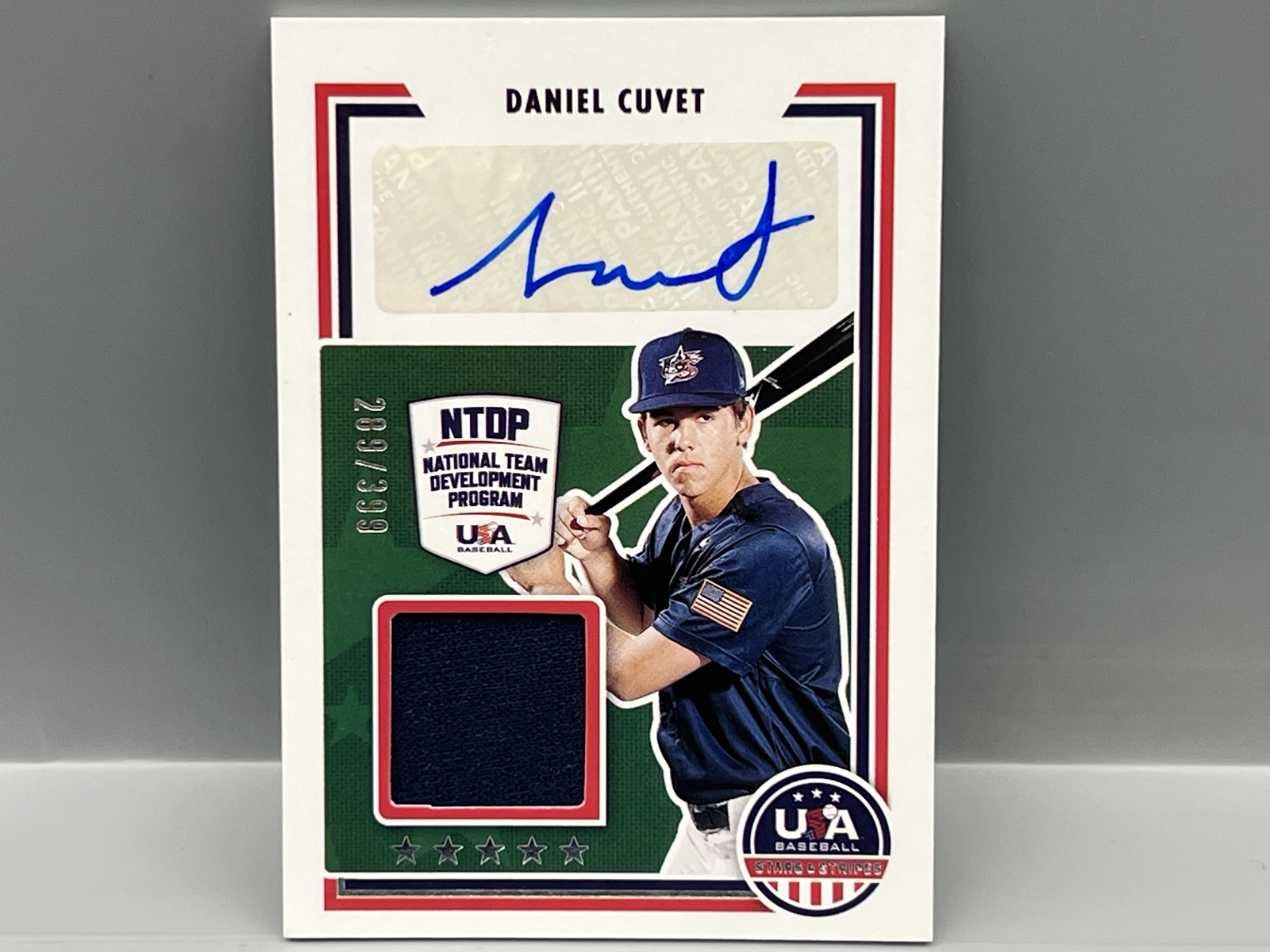 2022 Panini USA Baseball Stars & Stripes Daniel Cuvet Patch Auto #/399