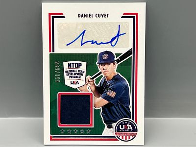 2022 Panini USA Baseball Stars & Stripes Daniel Cuvet Patch Auto #/399