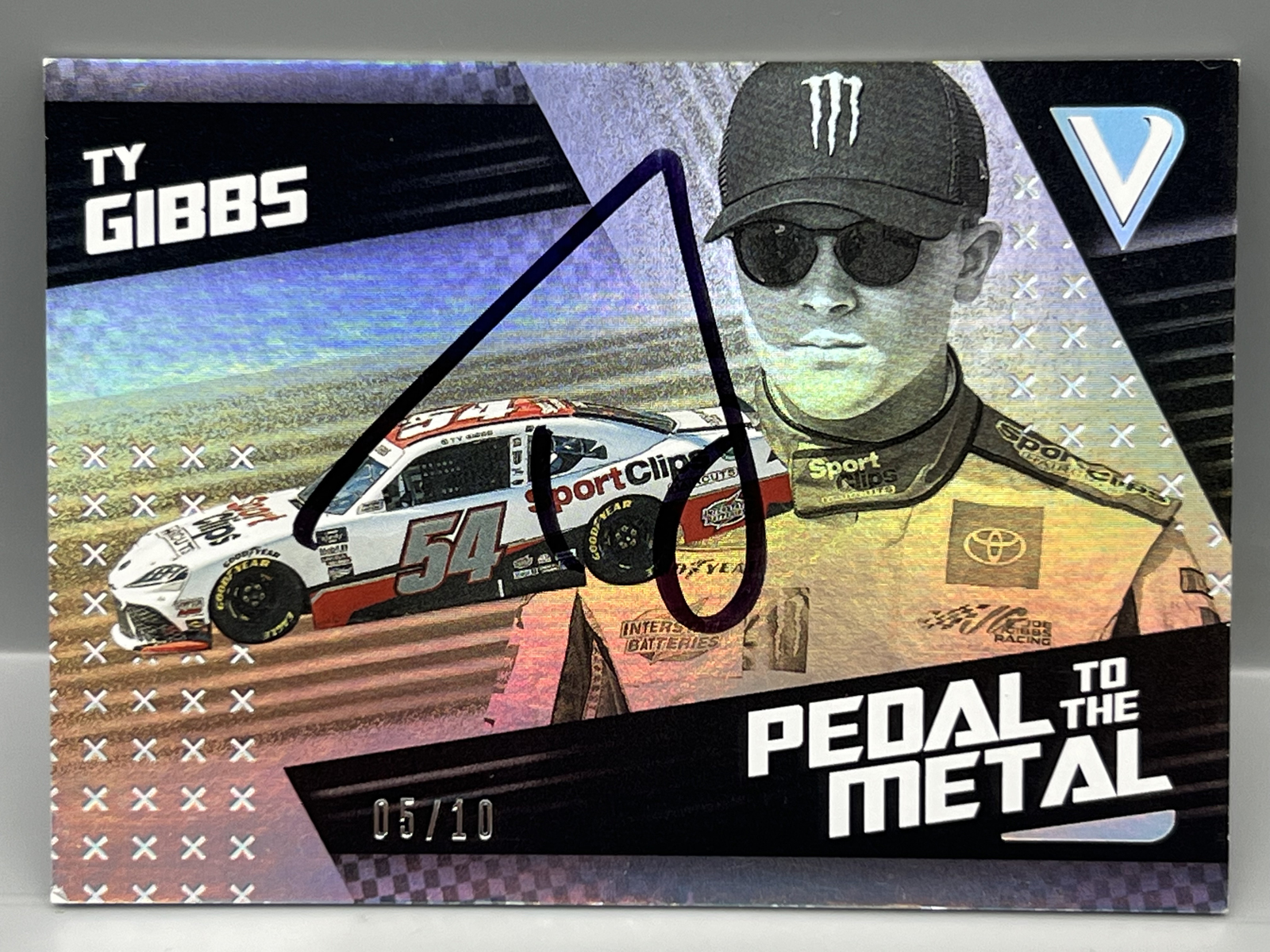 2022 Panini Chronicles Victory Lane Ty Gibbs Pedal To The Medal In Person Auto #/10 - No COA