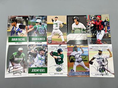 (10) Minor League Baseball In Person Auto Cards - No COAs