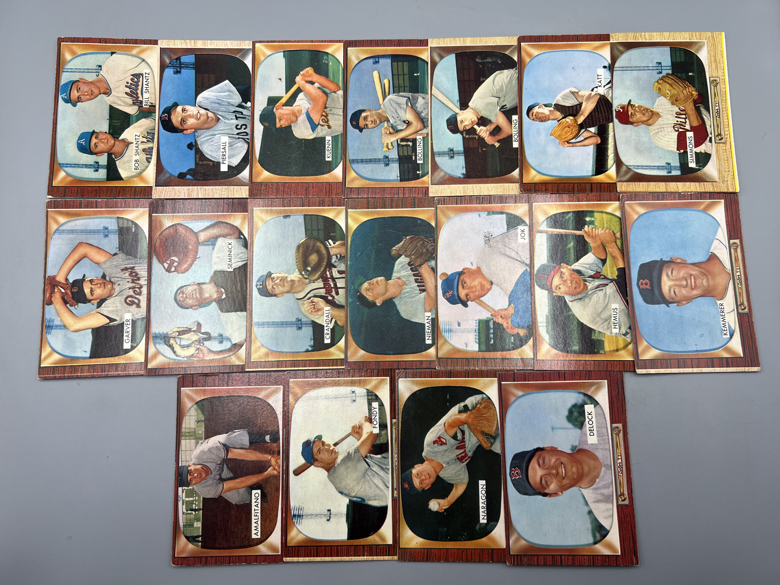 (18) 1955 Bowman Baseball Cards - Varying Conditions