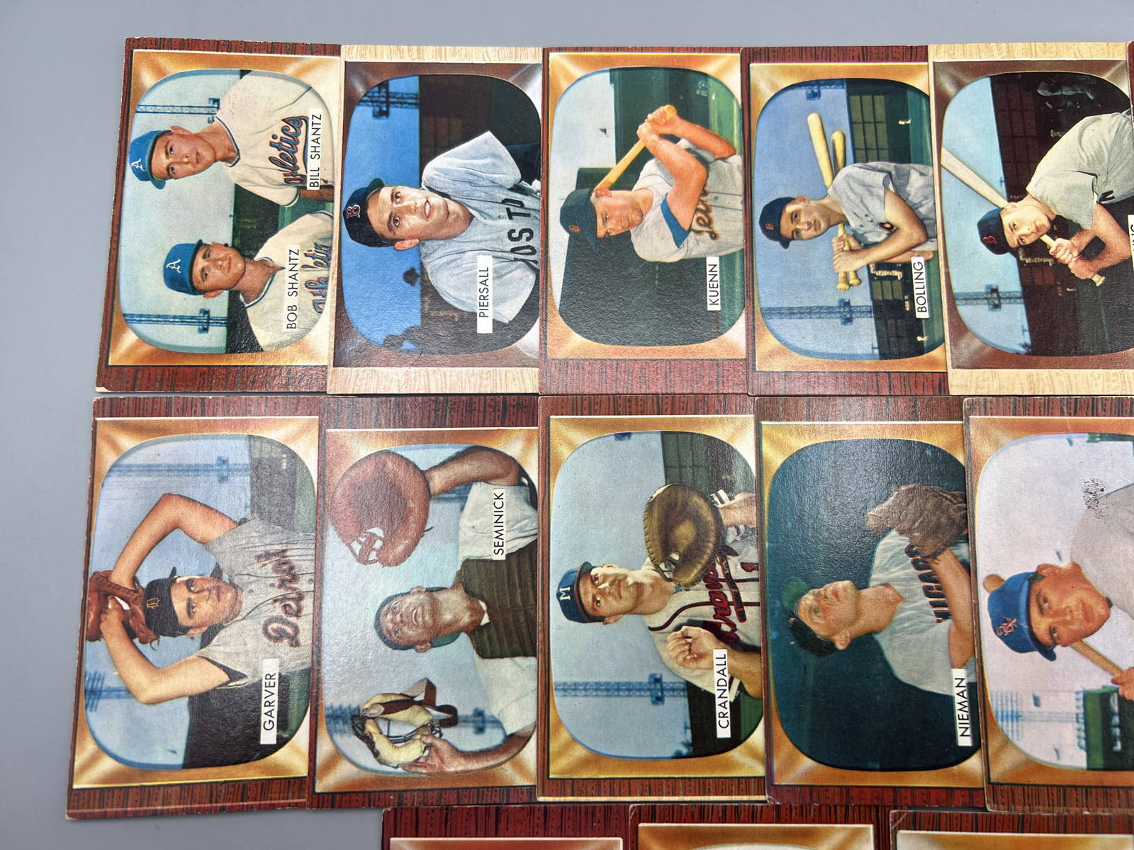(18) 1955 Bowman Baseball Cards - Varying Conditions