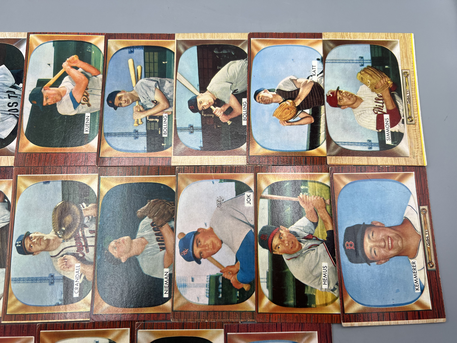 (18) 1955 Bowman Baseball Cards - Varying Conditions