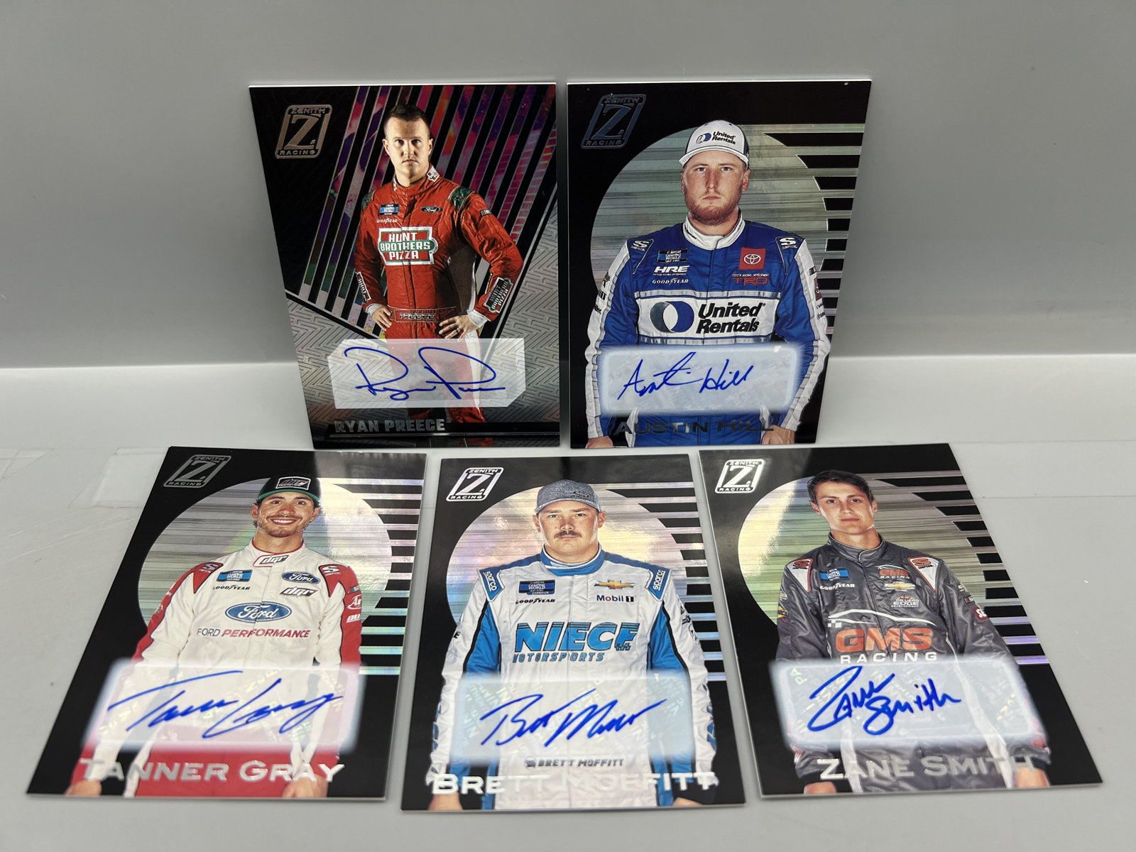 (5) Nascar Racing Pack Pulled Auto Cards