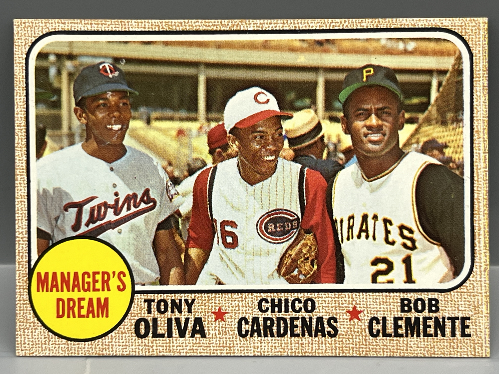 1968 Topps Managers Dream Tony Oliva/Roberto Clemente/Leo Cardenas #480