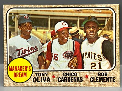 1968 Topps Managers Dream Tony Oliva/Roberto Clemente/Leo Cardenas #480