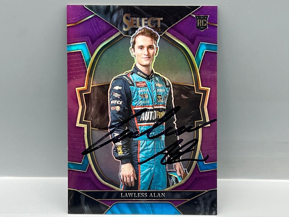 2023 Panini Chronicles Select Racing Lawless Alan Purple RC #/25 - In Person Auto - No COA