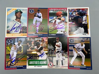 (8) Minor League Baseball In Person Auto Cards - No COAs