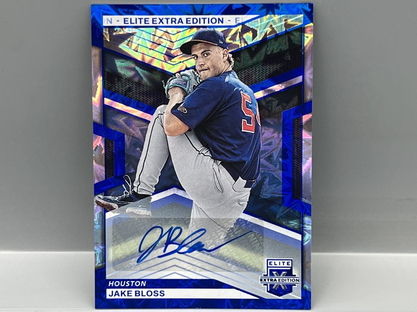 2023 Panini Elite Extra Edition Jake Bloss Prospect/RC Blue Auto #/20