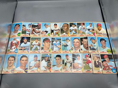 (30) 1968 Topps Baseball Cards - Varying Conditions