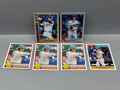 2025 Topps Heritage Shohei Ohtani Lot of 6 - Through the Years Holo Parallel Insert, 1976 