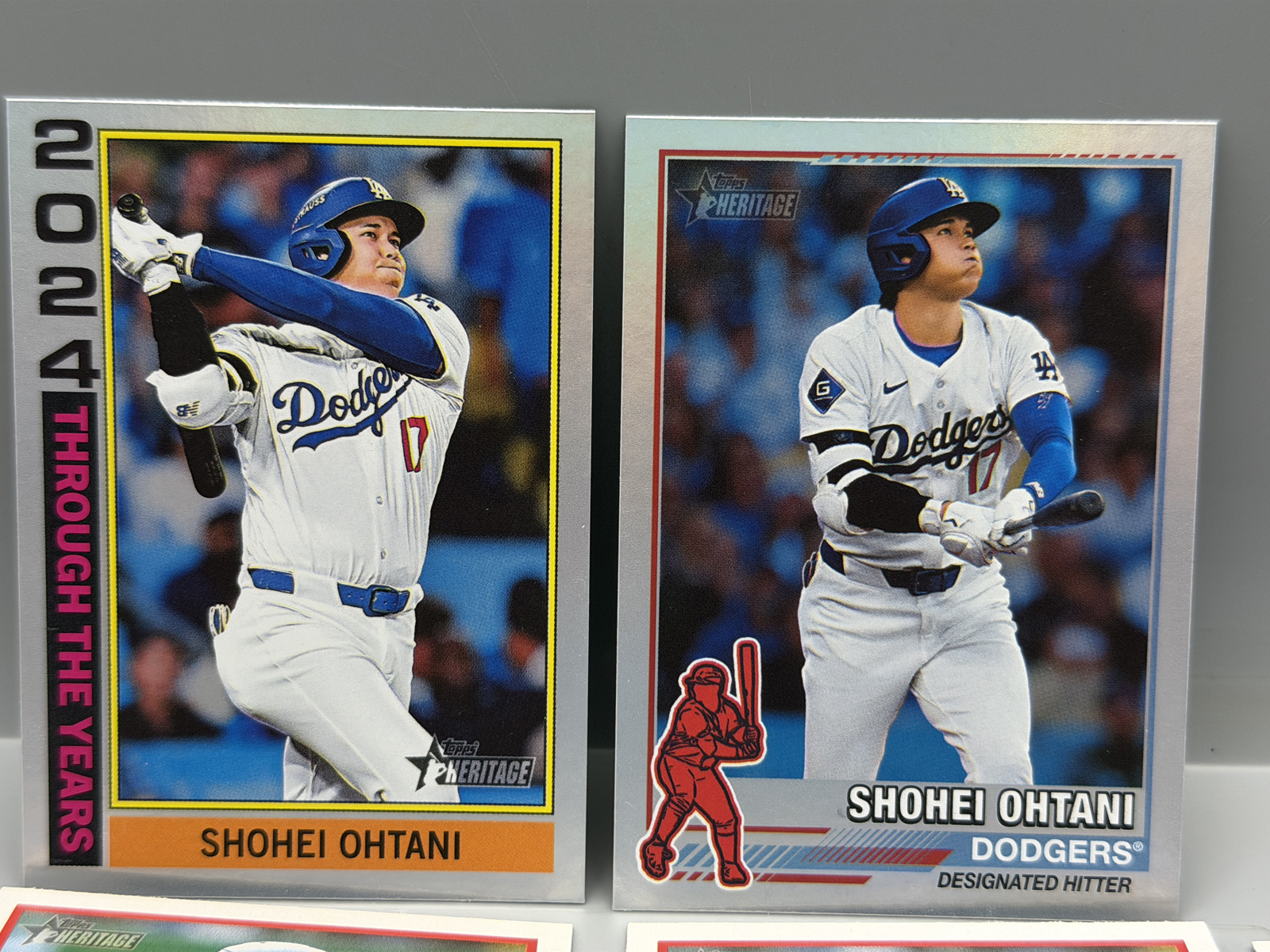2025 Topps Heritage Shohei Ohtani Lot of 6 - Through the Years Holo Parallel Insert, 1976 Redefined Holo Parallel Insert, 4 Base Cards