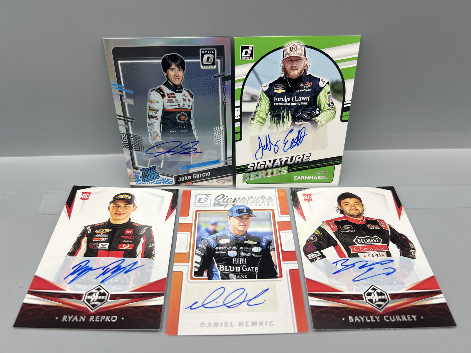 (5) Nascar Racing Pack Pulled Auto Cards - Jeffrey Earnhardt
