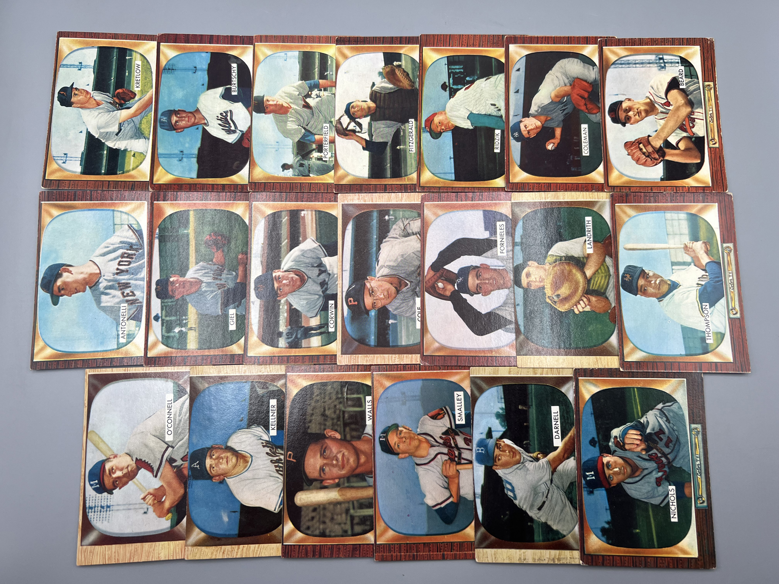 (20) 1955 Bowman Baseball Cards - Varying Conditions