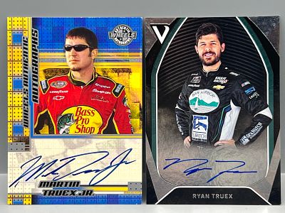 2004 Wheels Racing Martin Truex Jr. Auto & 2018 Panini Victory Lane Racing Ryan Truex Auto #/150