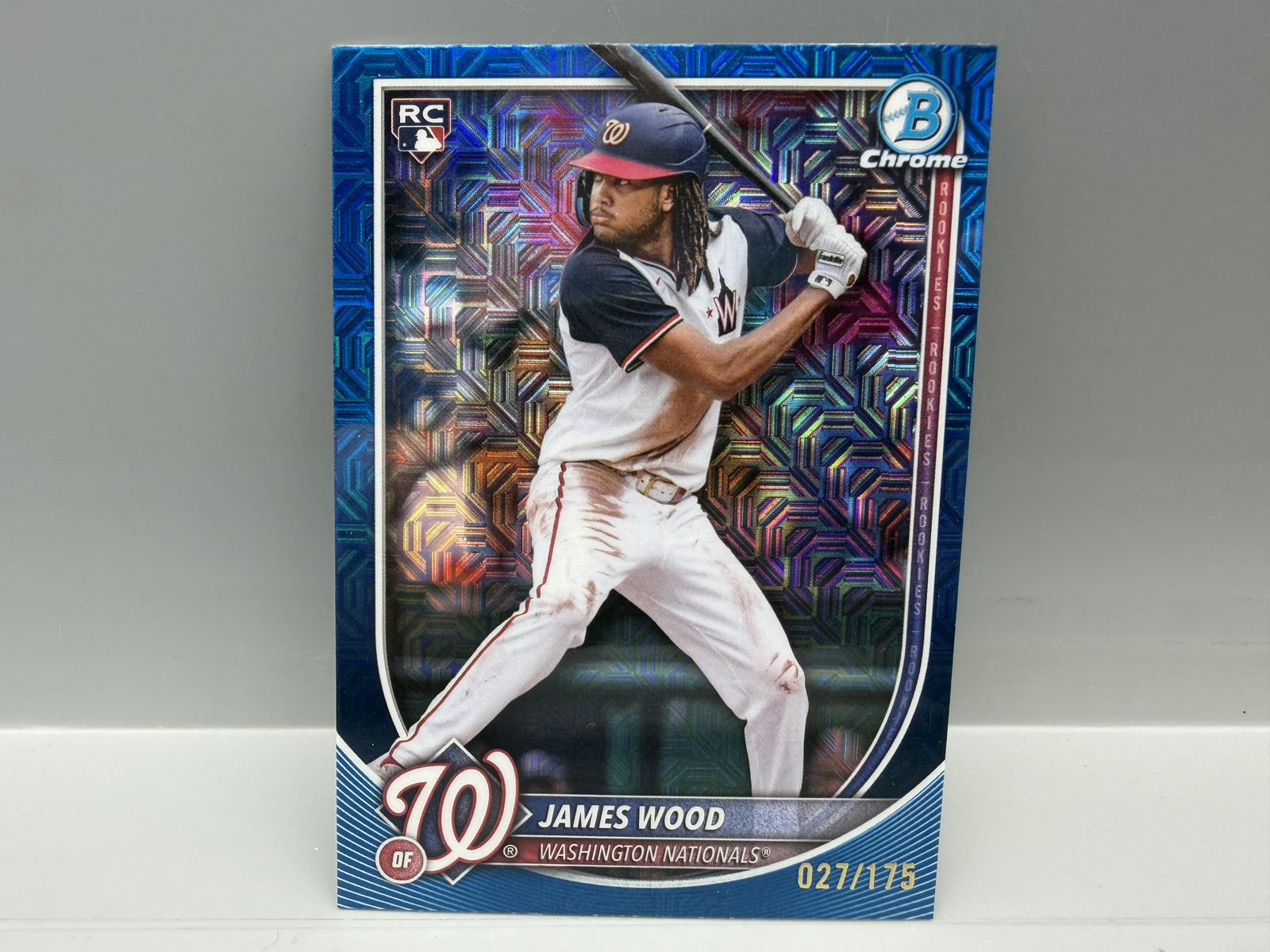 2025 Bowman Chrome James Wood Blue Mojo Refractor RC #29 - #027/175