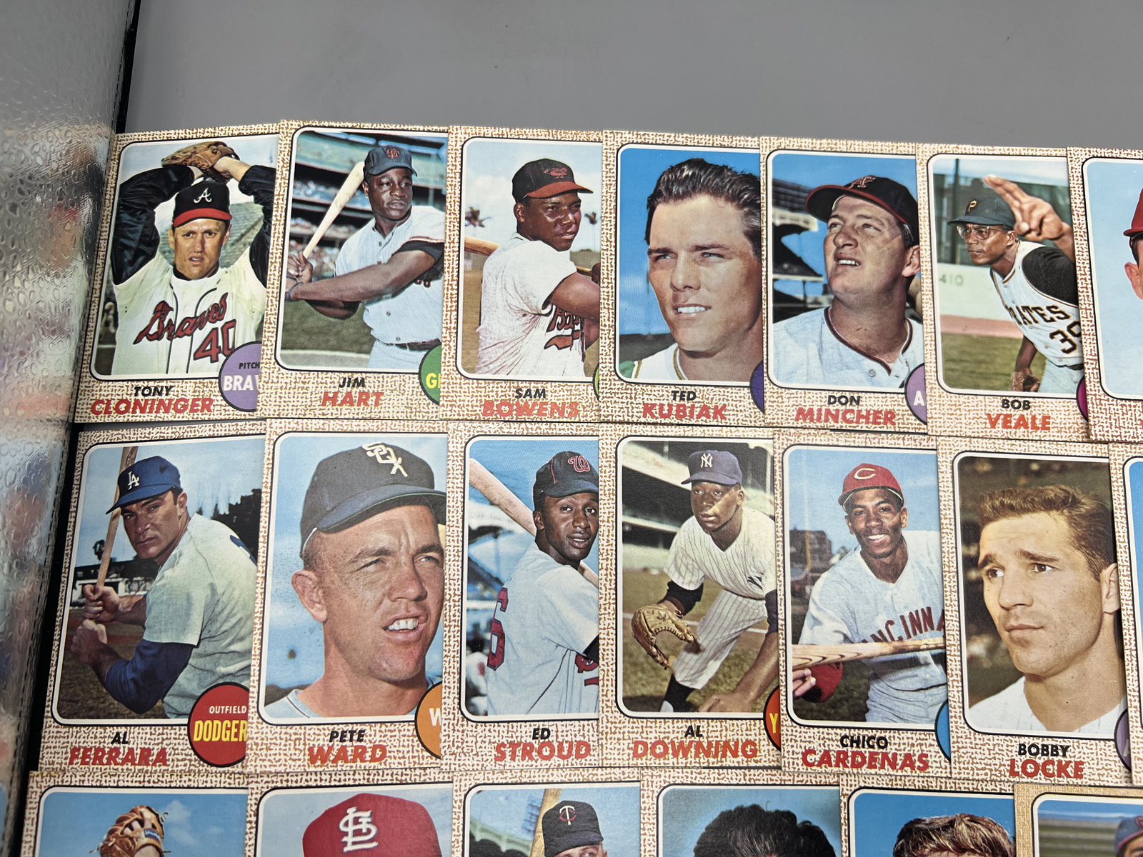 (30) 1968 Topps Baseball Cards - Varying Conditions