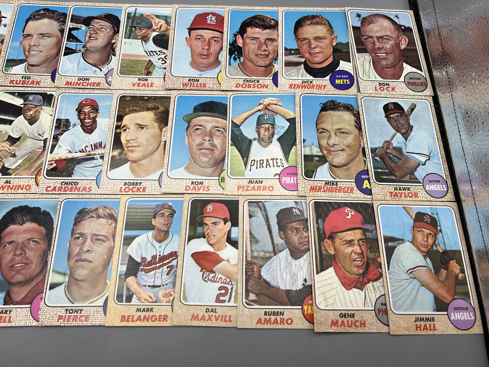 (30) 1968 Topps Baseball Cards - Varying Conditions
