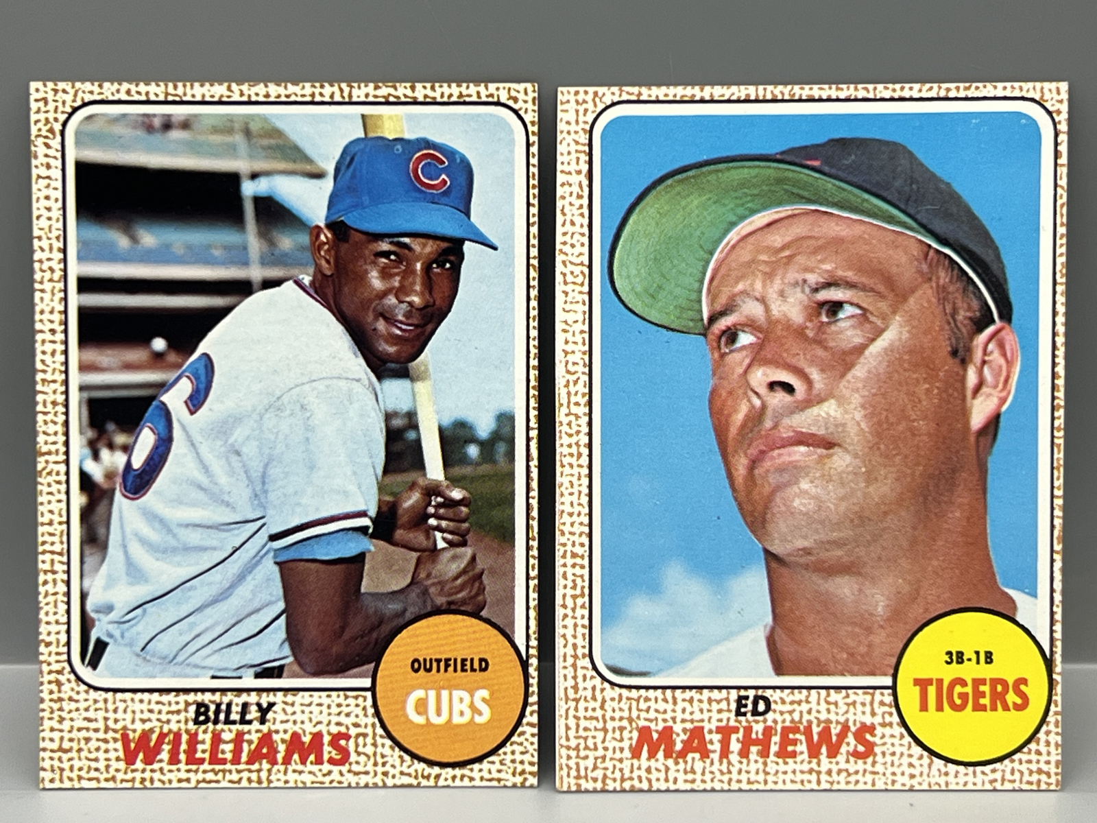 1968 Topps Billy Williams #37 & Ed Mathews #58