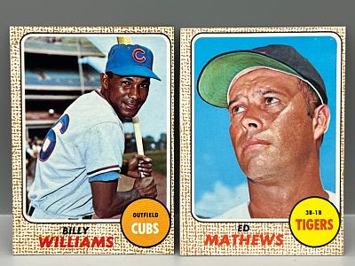 1968 Topps Billy Williams #37 & Ed Mathews #58
