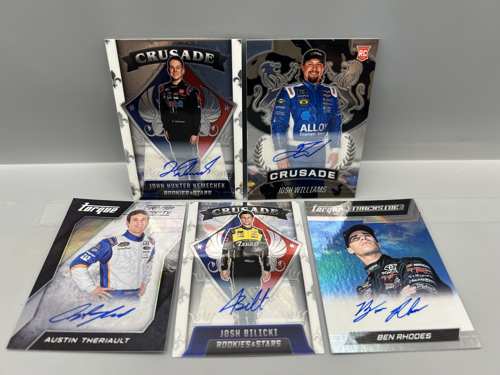 (5) Nascar Racing Pack Pulled Auto Cards